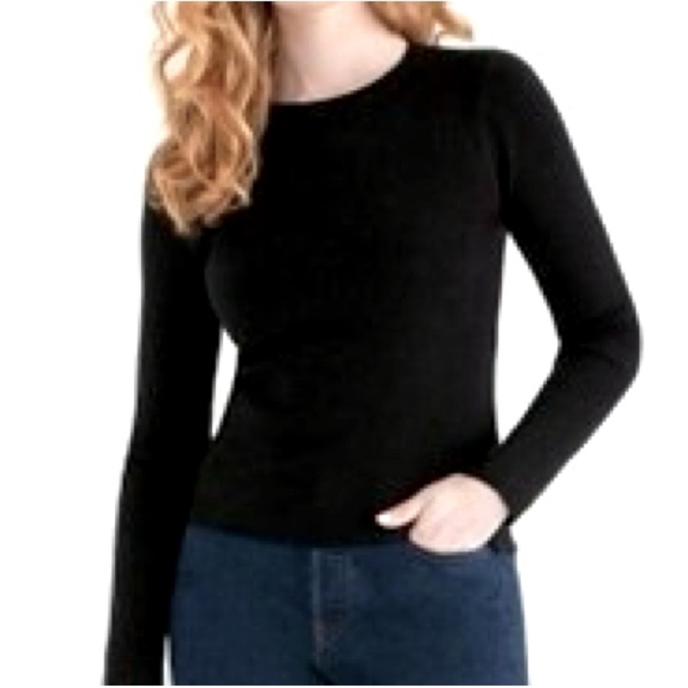Ribbed Crew Neck Pullover